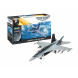 KIT PARA MONTAR REVELL AVIÃO TOP GUN MAVERICK'S F/A-18E SUPER HORNET 1/48 NÍVEL 5 161 PEÇAS REV 03864